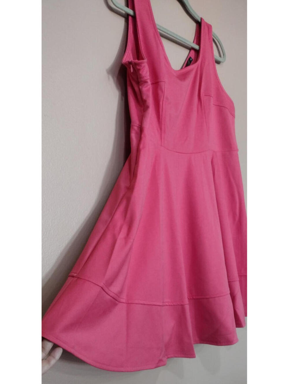 ROSE PINK XL DRESS Fit Flair 50s Retro FANCYINN COTTON POLY New Tag PARTY CASUAL
